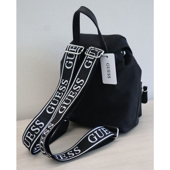 Guess NL917232 Women's Black Clemmons Nylon Rucksack Backpack - Picture 5 of 11